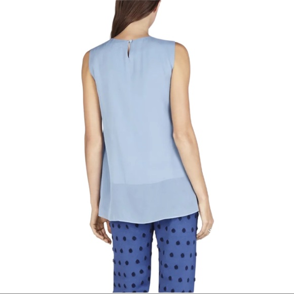 BCBGMaxAzria SHADOW BLUELORIELLE ASYMMETRICAL DRAPE TOP Size S - Picture 4 of 13